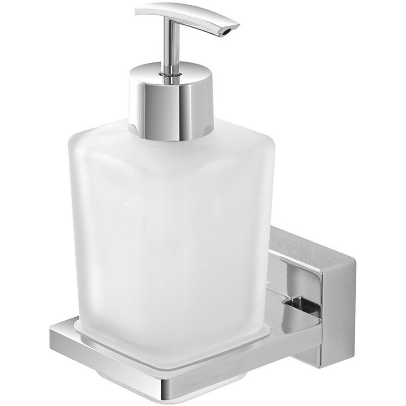 Dispenser sapone liquido a muro in acciaio cromo linea Velvet