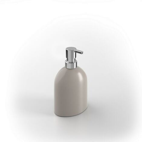 Dispenser sapone liquido da bagno in ceramica Tortora mod. Cuba