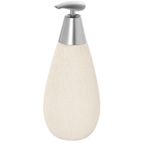 Dispenser Sapone Liquido in Ceramica Bianco gusto etnico Safari