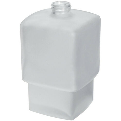 Trade Shop - Dispenser Portasapone Liquido Vetro Satinato Fissaggio Parete  Bagno Square 59188