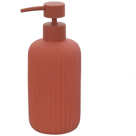 Dispenser sapone rosso in ceramica soft touch capienza 330 ml Spring