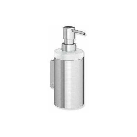Dispenser sapone SYSTEM 900 con supporto in acciaio inox Vetro cristallo satinato