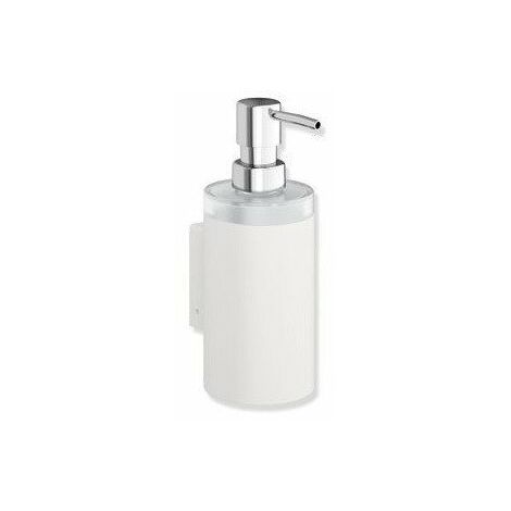 Dispenser sapone SYSTEM 900 Supporto Halt. Cristallo Spender bianco opaco profondo