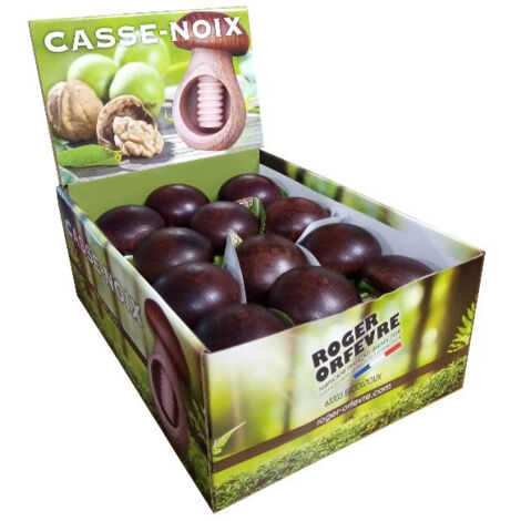 Display 12 Casse-noix & Noisettes Bois - Champignon - Roger Orfevre