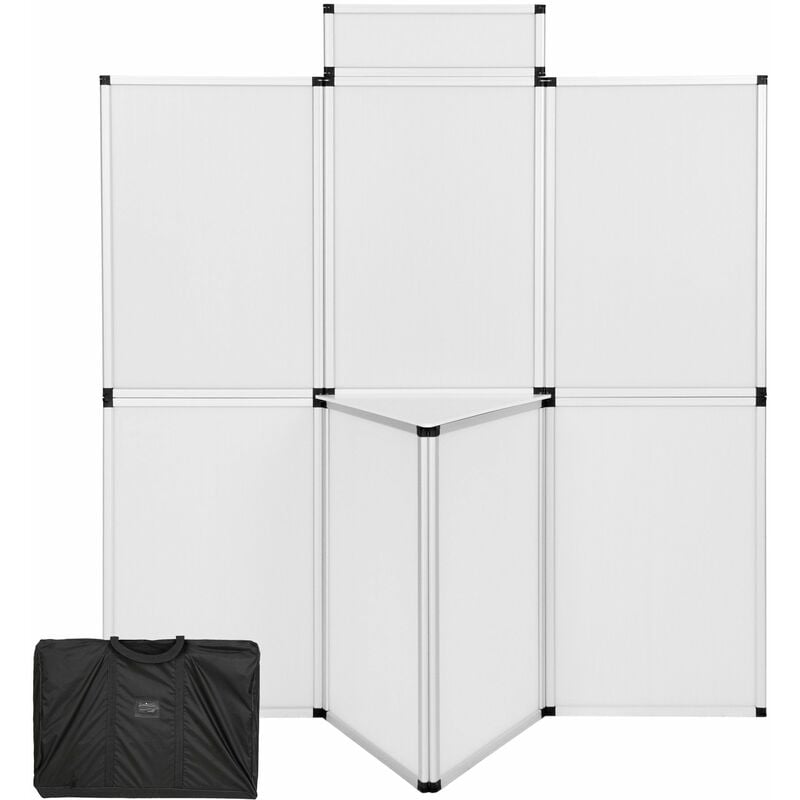 Display Stand - foldable, quick assembly, easy transport, 200x180cm - poster stand, display stand, poster board - white