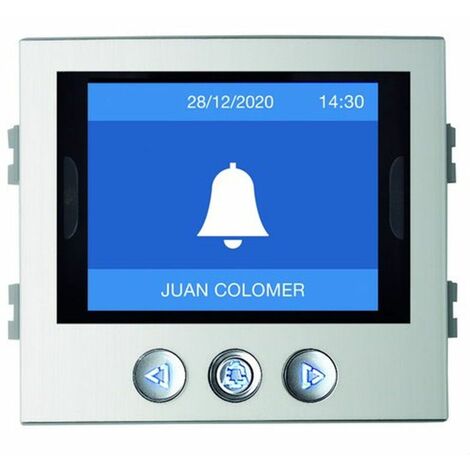 Display Duox Plus con directorio electrónico y botones de navegación para llamadas