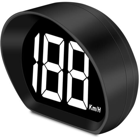Display Head-Up GPS per auto (HUD), doppio chipset GPS e Beidou, moderno schermo LED bianco freddo, adatto a qualsiasi veicolo, alimentato tramite USB (KM/H bianco)