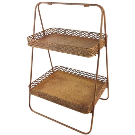 Display Shelf - Metal - L38 x W29 x H59 cm - Rusty