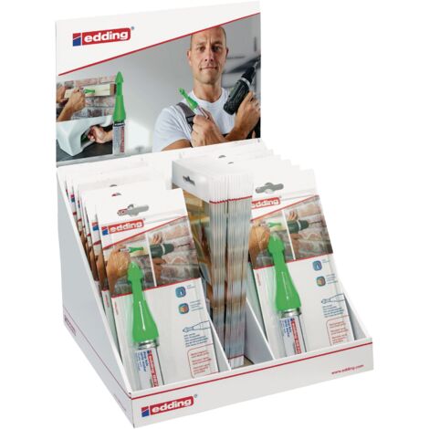 Display spray marker per fori di perforazione, verde neon, ugello, 14 confezioni blister