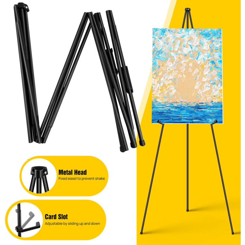 Image of Display Staffelei Stand für Hochzeit Zeichen & Poster 160CM Portable Kunst Staffelei für Boden