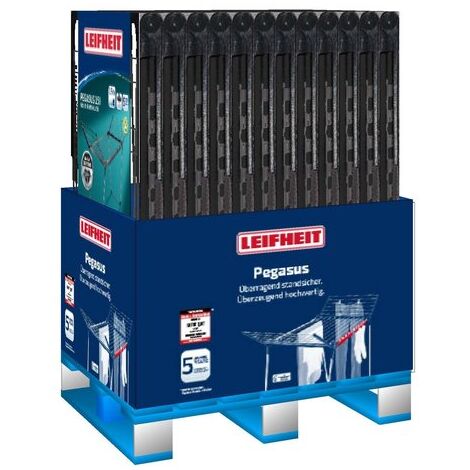 Display Touch Leifheit Espositore 12 pz stendibiancheria PEGASUS150 Solid Black Expo275 expo 275