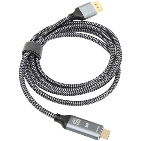 DisplayPort-zu-HDMI-8K-Adapterkabel, Stecker/Buchse, kompatibel mit DisplayPort 1.4 und HDMI 2.1