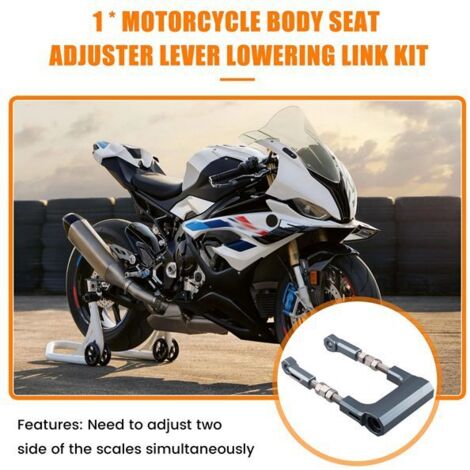 Disponible en une seule couleur : titane. Fabriqué en aluminium. Mécanisme de réglage de la hauteur de selle pour moto, en alliage d'aluminium léger usiné CNC, compatible avec différents modèles de vé