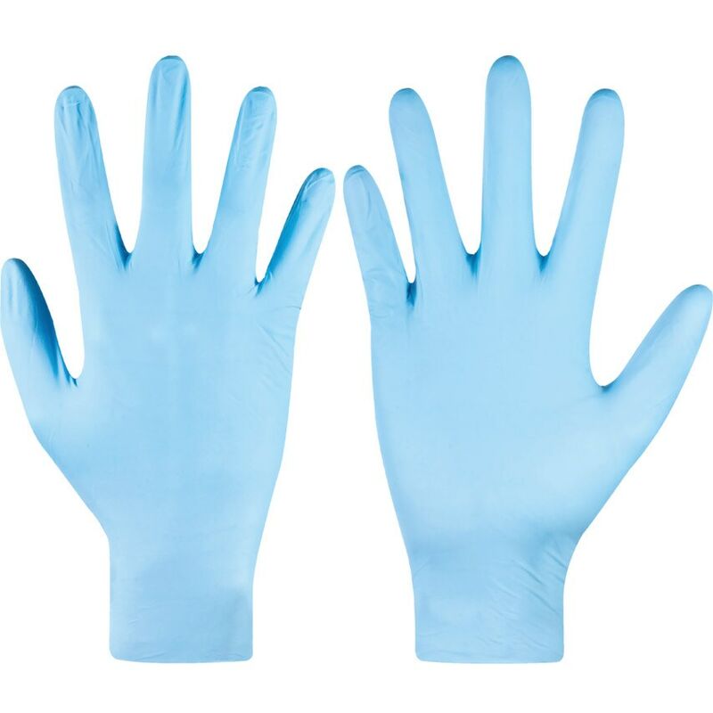 Skytec Utah Disposable Gloves, Blue, Nitrile, Powder Free, Textured Fingertips,