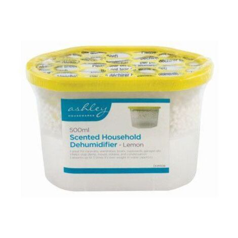 Disposable Lemon Scented Interior Dehumidifier Condensation Remover Moisture Absorbent for Damp Mould in the Home Kitchen Wardrobe Bedroom Caravan Office
