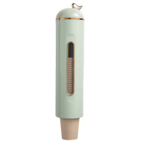 Disposable Paper Cup Organizer Large Capacity Automatic Wall Mounted Cup Dispenser for Home Office Green