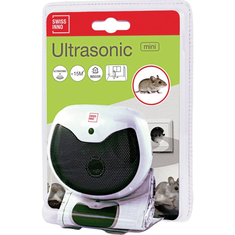 Swissinno Mini Ultraschall Indoor Nagetier Abwehr Funktionsart Abschreckung Wirkungsbereich 15m² 1St.