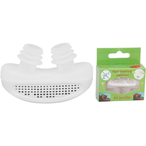 Dispositif Anti-Ronflement en Silicone Doux, Réutilisable avec 2 Évents, pour Spa et Salon de Beauté, Blanc