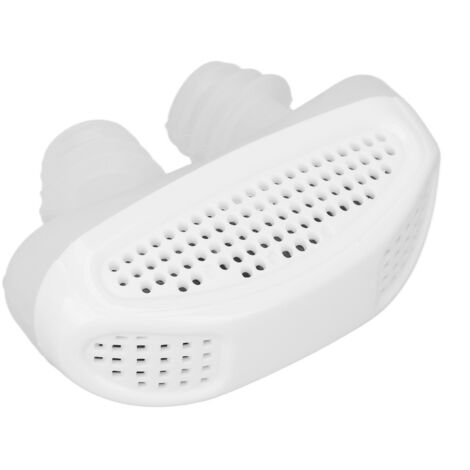 Dispositif Anti-Ronflement en Silicone Souple, Réutilisable avec 2 Évents, pour Spa et Salon de Beauté, Blanc