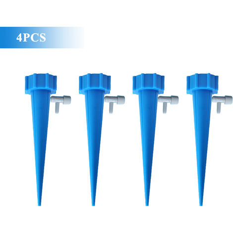 Dispositif d'arrosage automatique à débit d'eau réglable avec vanne de commande de commutateur Arrosage paresseux Irrigation goutte à goutte (régulier 4 pièces)