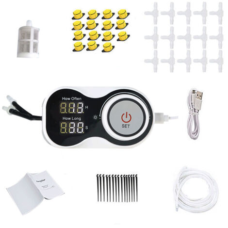 Dispositif d'arrosage automatique, minuterie, pompe à eau goutte à goutte intelligente, système numérique pour jardin autonome