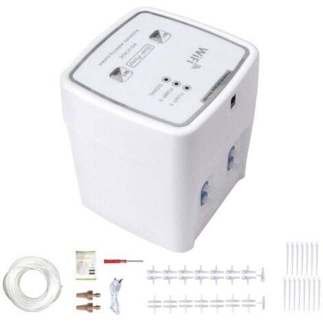 Dispositif d'arrosage intelligent WIFI, double pompe, irrigation goutte à goutte auto et temporisé, contrôleur d'application distante pour jardin et plantes