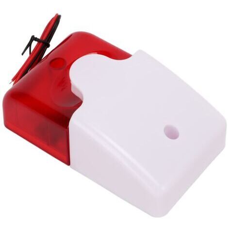 Dispositif D'avertissement de Sécurité Résistant aux Chocs D'alarme Sonore et Lumineuse de Lumière Stroboscopique Rouge Sirène Clignotante pour L'hôpital Scolaire D'intersection de(220V)
