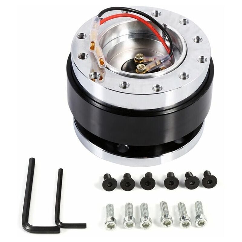 Dispositif de dégagement rapide modifié pour voiture Connecteur de base de volant de course modifié,noir