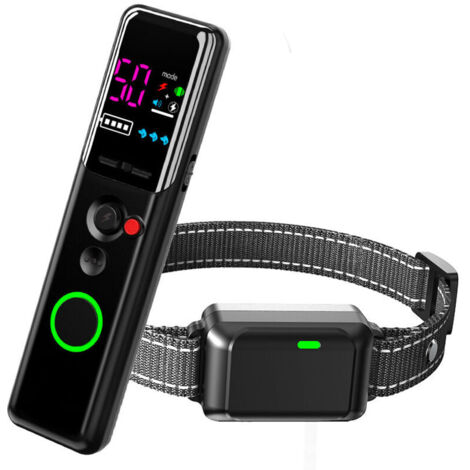 Dispositif de dressage de chien télécommande dressage pour animaux de compagnie collier de choc écran coul dispositif de dressage de chien bouchon d'écorce
