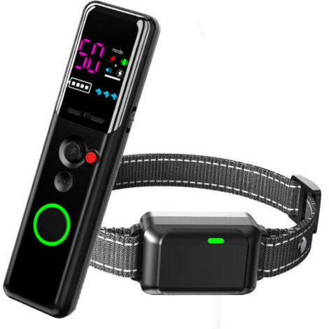 Dispositif de dressage de chien télécommande dressage pour animaux de compagnie collier de choc écran couleur dispositif de dressage de chien bouchon d'écorce