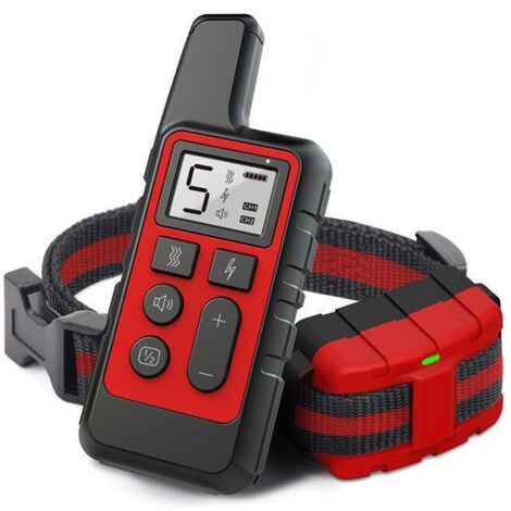 Dispositif de dressage pour chiens, anti-aboiements, télécommande 500 m, avertissement par vibration et choc électrique, accessoires pour animaux de compagnie, collier électronique, étanche.RED