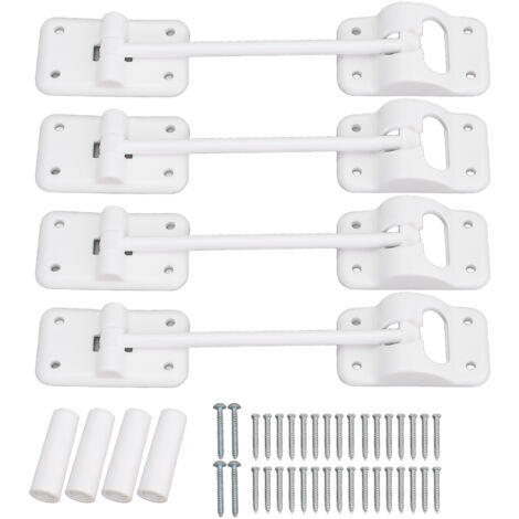 Dispositif de Fixation pour Porte de Camping-Car en ABS 4 Sets de Fixation T-Style pour Porte de RV avec Butoirs et Vis à 6 Pouces
