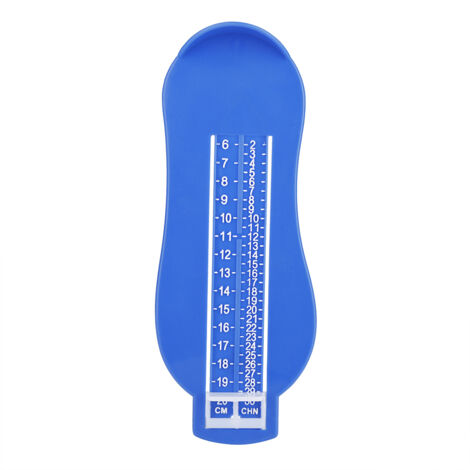 Dispositif de Mesure de Pied Enfant - Règle de Longueur de Pied Bébé en 5 Couleurs (Bleu)