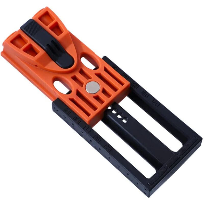 Dispositif de perçage de poche pour menuiserie, localisateur de poinçon simple pour menuiserie, ouvre-trou oblique simple avec échelle métrique et