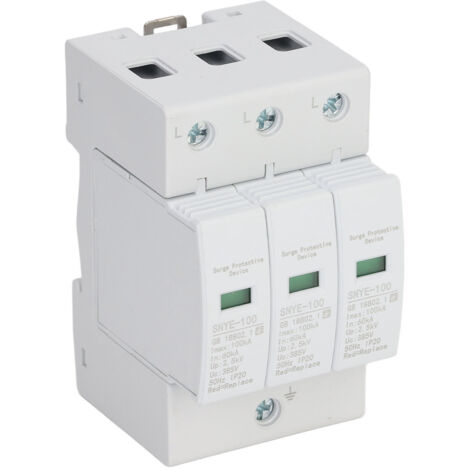Dispositif de protection contre les surtensions 100 kA pour boîte de distribution triphasée 385 V