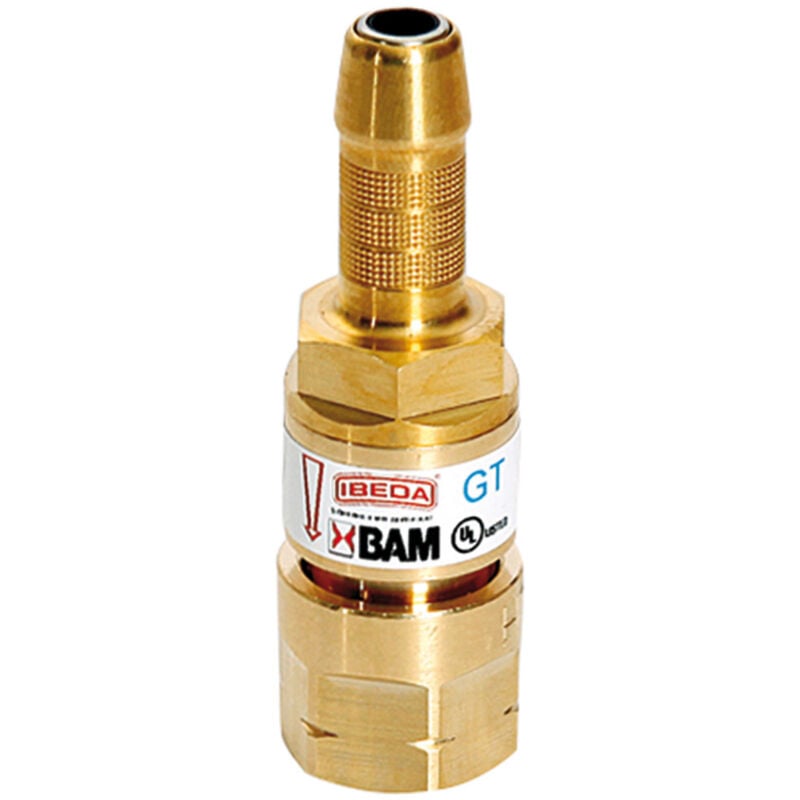 FP - Dispositif de sécurité avec douille, Modèle : Oxygène, Entrée Embout 6 mm, Sortie g 1/4'' r