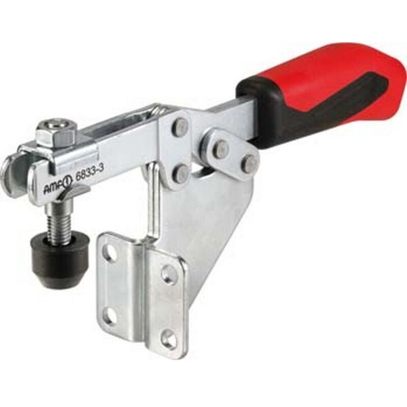 Dispositif de serrage horizontal à embase angulaire, Taille : 4, Force de rétention F1 2,0 kN, Force de rétention F2 2,0 kN, Long. totale : 282 mm