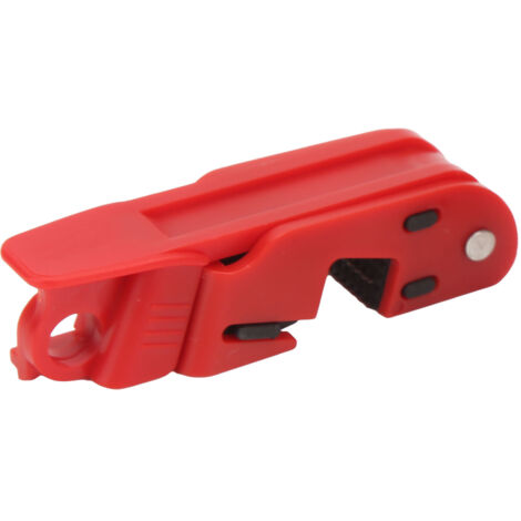 Dispositif de Verrouillage pour Disjoncteur, Cadenas de Sécurité Rouge en Nylon PA, Taille de Pince 20mm, pour Interrupteurs Simple et Double, Usage Industriel et Domestique