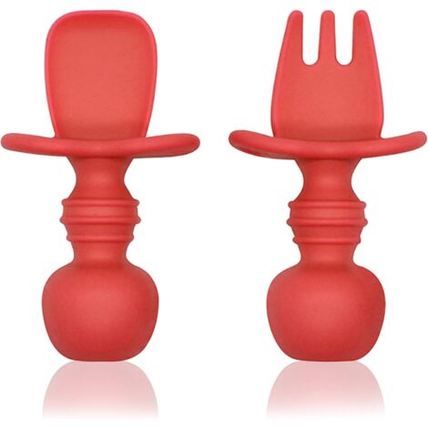 Dispositif d'entraînement au dispositif de mastication en silicone pour nourrissons (rouge)