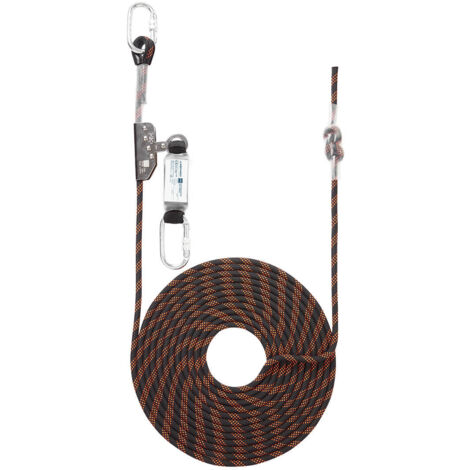 Dispositivo anticaídas guiado por cuerda de 10 m PORTWEST FP90  Negro/Naranja