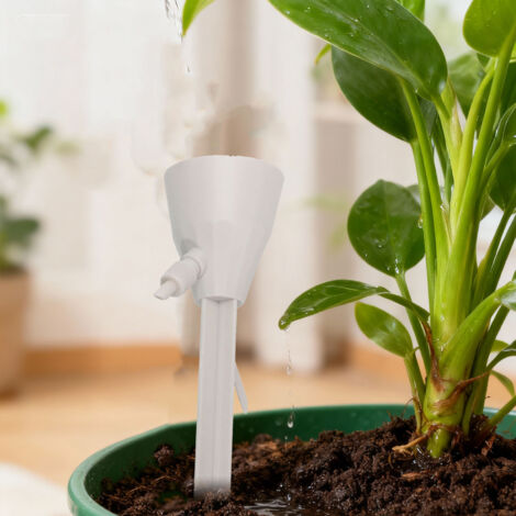 Dispositivo automático de riego para plantas con control de caudal para botellas de 25-30 mm, duradero y práctico.