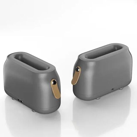 Dispositivo de aromaterapia con simulación de llama vintage, humidificador, lámpara de ambiente para dormitorio, purificador de aire inteligente para el hogar (gris)