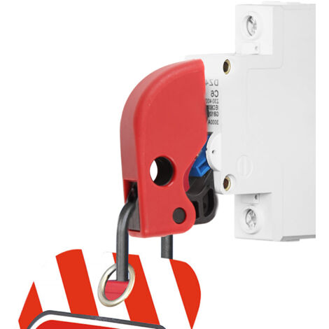 Dispositivo de bloqueo para disyuntor de nailon de alta resistencia, abrazadera roja universal.