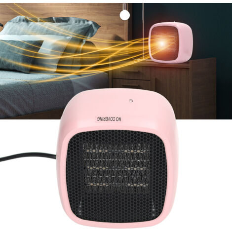 【Dispositivo de calefacción】 Calefactor de mesa cerámico PTC con ventilador – ABS ignífugo, 140 mm, silencioso (40 dB), protección contra sobrecalentamiento y vuelco, para oficina, hogar y dormitorio.