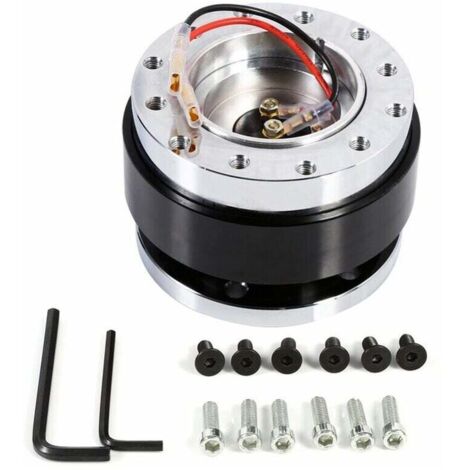 Dispositivo de liberación rápida modificado para volantes de carreras, conector de base de volante, negro