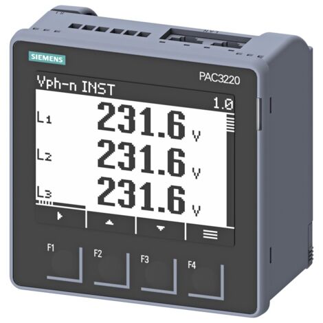 Dispositivo de medición Siemens PAC3220 230V AC/DC 7KM32200BA011DA0