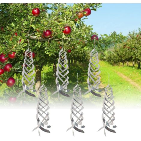 [Dispositivo de protección] – Espiral reflectante disuasoria contra palomas para jardín – Paquete de 6 – PTFE