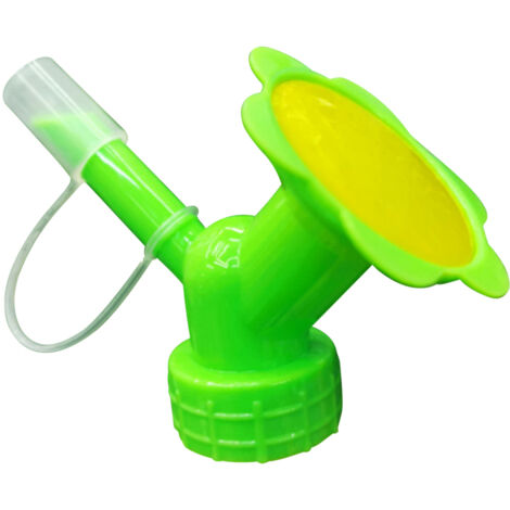 Dispositivo de riego 2 en 1 con tapa de botella, doble boquilla y caño doble para regar plantas de interior y plántulas. Herramienta de jardinería.