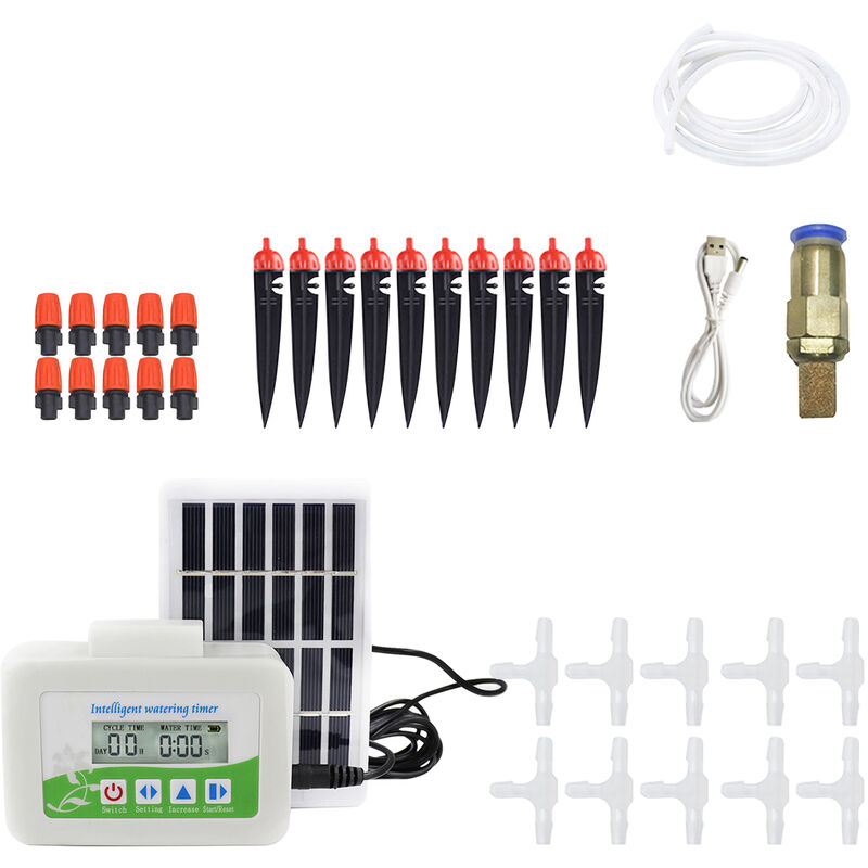 

Dispositivo de riego automatico de plantas solares, dispositivos de riego por goteo,tipo 1