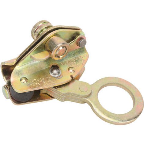 Dispositivo di bloccaggio per fune di sicurezza, robusto e autobloccante, con foro rotondo e facile adsorbimento, per attrezzature industriali, 12-14 mm / 0,5-0,6 pollici